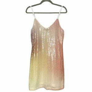 Sanctuary Ombre Sequin Party Dress Spaghetti Strap